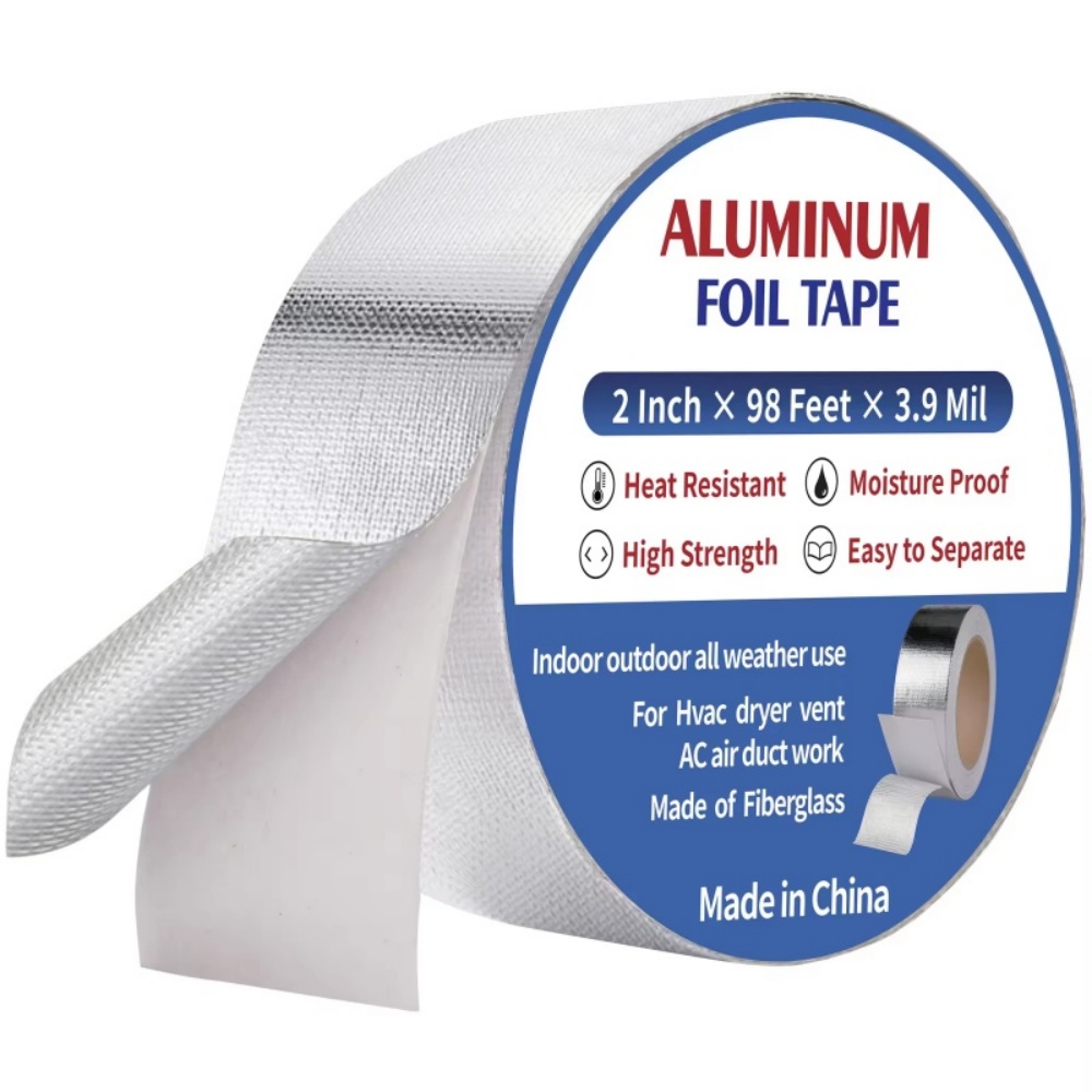 Aluminum foil fiberglass cloth tape high temperature thermal waterproof for pipe wrapping