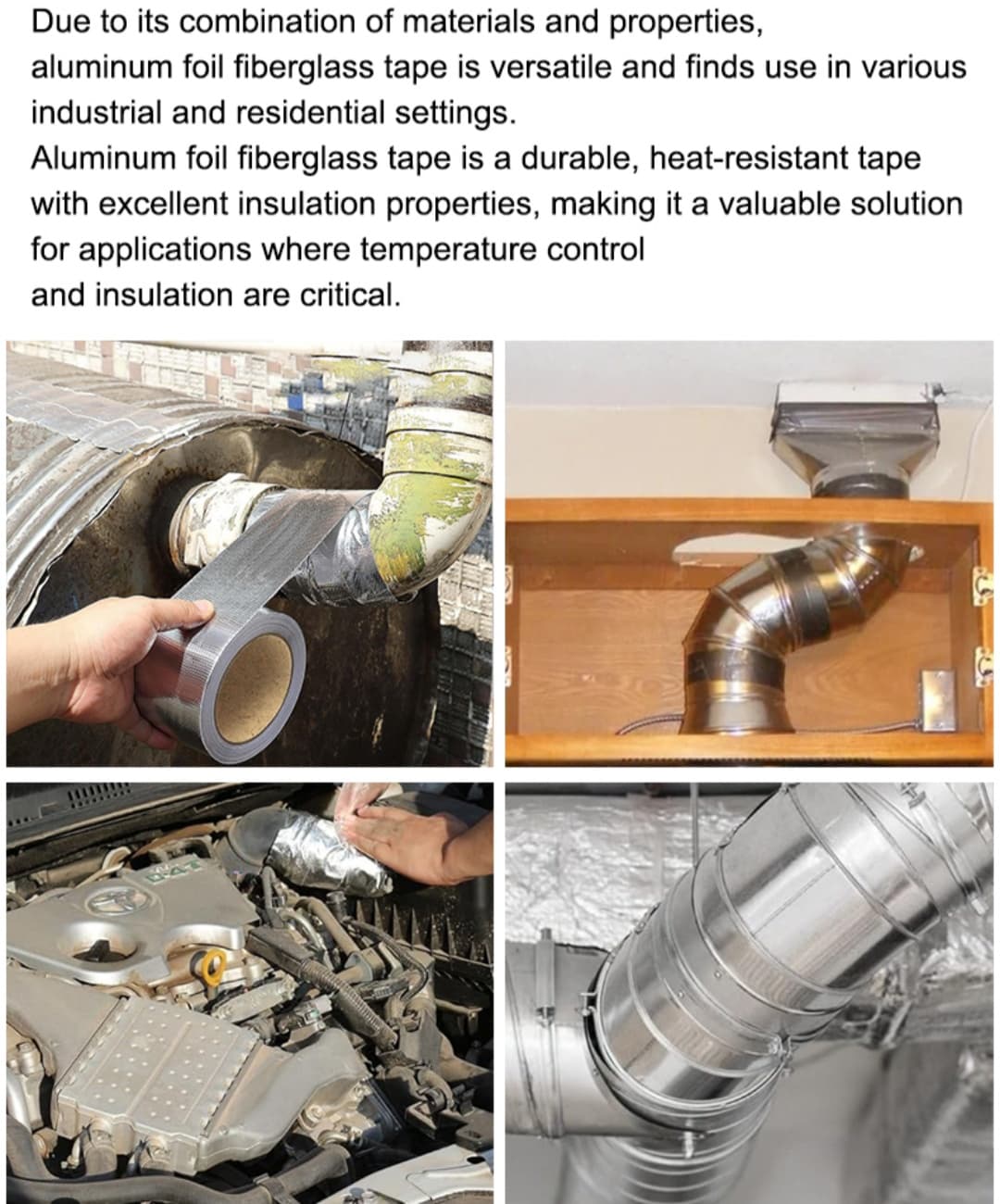 Aluminum foil fiberglass tape