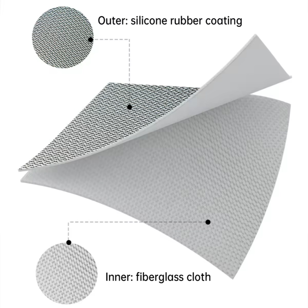 silicone coated fiberglass cloth