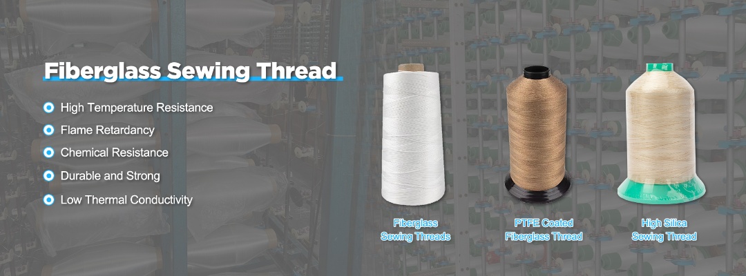 PTFE fiberglass sewing thread